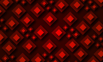 Abstract hexagon red and black pattern background . 