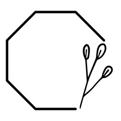 octagon floral frame
