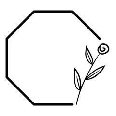 octagon floral frame
