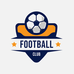 Cartoon vector football logo design template