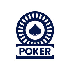 card poker logo design template, gambling logo concept