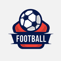 Cartoon vector football logo design template