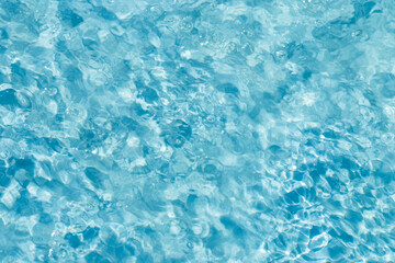 Bright blue water is reflected in the sun. Background