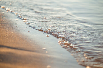 Golden sand and the sea. Beach