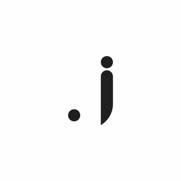 recommend clip art: letter j dots simple line elegant logo vector