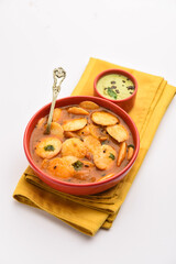 mini idli or idlies with sambar and coconut chutney- South Indian breakfast