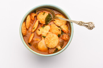 mini idli or idlies with sambar and coconut chutney- South Indian breakfast