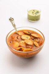 mini idli or idlies with sambar and coconut chutney- South Indian breakfast