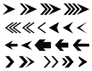 Arrows big black set icons. Arrow icon. Arrow vector collection. Modern simple arrows. Vector illustration