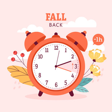 Vector Illustration Of Fall Back