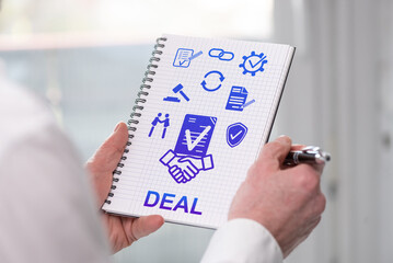 Deal concept on a notepad