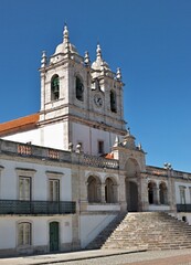 Fototapeta premium Tower of the Se cathedral in Nazare, Centro - Portugal 