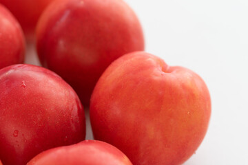 プラム　白い背景