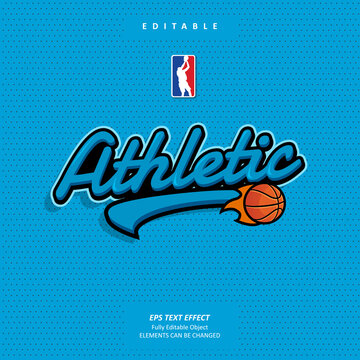 editable text effect premium vector design of blue lettering style front logo and number emblem sport,
team, club costume, name. suitable for basketball jerseys, t-shirt custom printing
