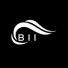 BII letter logo. BII best black ground vector image. BII letter logo design for entrepreneur and business.

