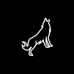 wolf logo design template icon vector illustration