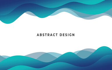 Abstract blue wave background with copy space for text. Modern template design for cover, brochure, flyer, web banner and magazine
