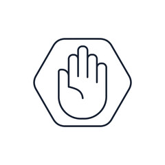 Limited access. Vector linear icon isolated on white background.