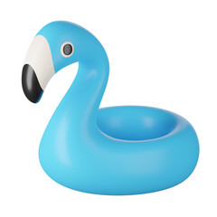 3D render of flamingo inflatable ring isolated on white. Clipping path. © nuchao