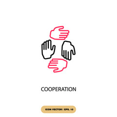cooperation icons  symbol vector elements for infographic web