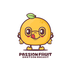 passion fruit cartoon. fresh fruit vector illustration