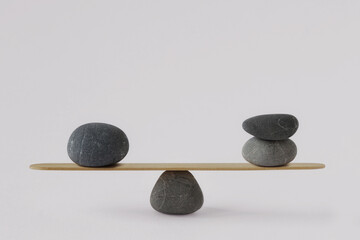 Balance scale rocks - Concept of harmony and equilibrium - 512740363