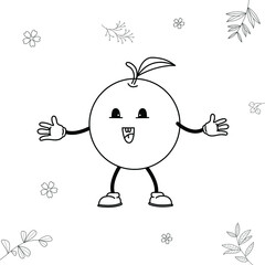 orange cartoon character