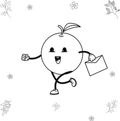 orange cartoon character