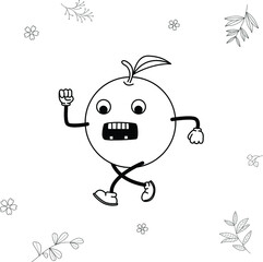 orange cartoon character