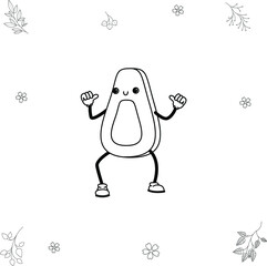 hand drawn vector illustration of a snowman