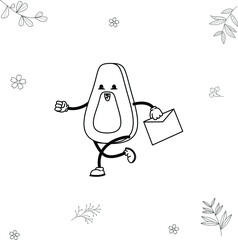 hand drawn vector illustration of a snowman