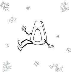 hand drawn vector illustration of a snowman