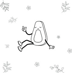 hand drawn vector illustration of a snowman