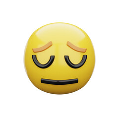 3d emoji Pensive Face