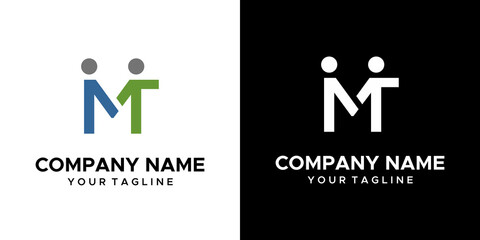 an M-themed graphic image of the brothers, on a black and white background. vector graphics base.