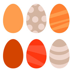 Set of painted Easter eggs