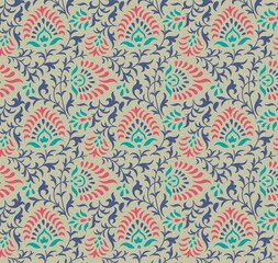 Colorful paisley floral pattern, textile , Rajasthan, royal India	