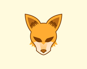 red fox head logo concept