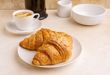 Butter Croissant in various angles and approaches.