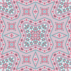 Aztec endless ornament vector design. Boho geometric texture. Textile print in ethnic style.