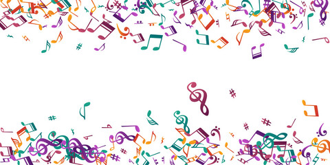 Music note icons vector illustration. Sound