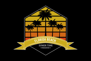Florida beach retro vintage landscape design