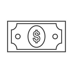 Money outline icon vector illustration