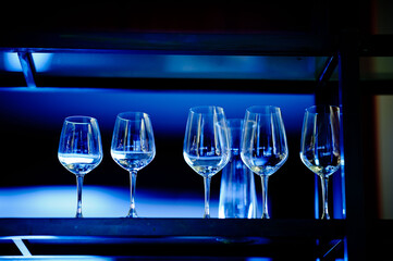 empty glass water on the table
