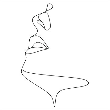 recommend clip art: Face Line drawing art. Woman face Vector. Minimalist female Portrait.Creative artwork. Template for card, poster, banner, print for t-shirt, pin, badge, patch. Beauty salon Logo. Modern Artwork. Fashi