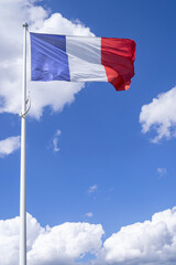 flag of France flying in the wind