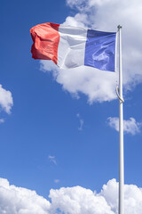 flag of France flying in the wind