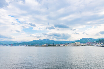 Fototapeta na wymiar View of the Otaru Port in Otaru City, Hokkaido Circuit Prefecture, Japan.