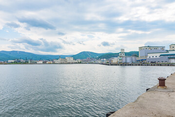 View of the Otaru Port in Otaru City, Hokkaido Circuit Prefecture, Japan.