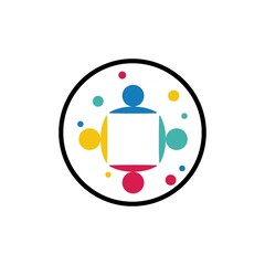 Community, network and social icon vector